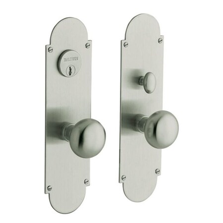 Baldwin Double Cylinder Entry Handlesets Satin Nickel 6555.150.DBLC